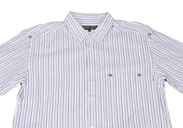 COMME des GARCONS HOMME DEUX Rivet Detail Shirt Blue Size M