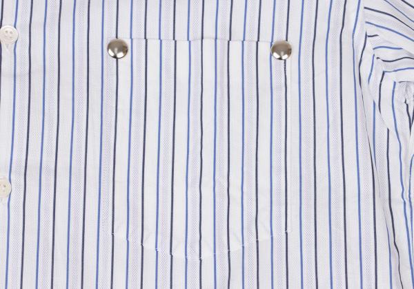 COMME des GARCONS HOMME DEUX Rivet Detail Shirt Blue Size M