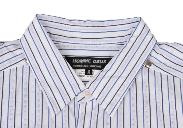 COMME des GARCONS HOMME DEUX Rivet Detail Shirt Blue Size M