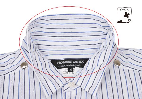 COMME des GARCONS HOMME DEUX Rivet Detail Shirt Blue Size M