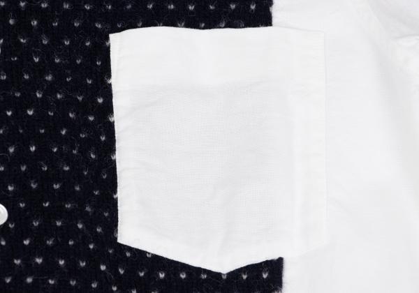 COMME des GARCONS HOMME Fair Isle Knit Shirt White Size M