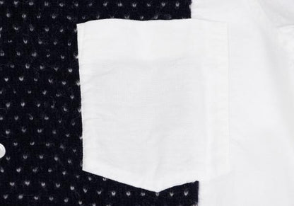 COMME des GARCONS HOMME Fair Isle Knit Shirt White Size M