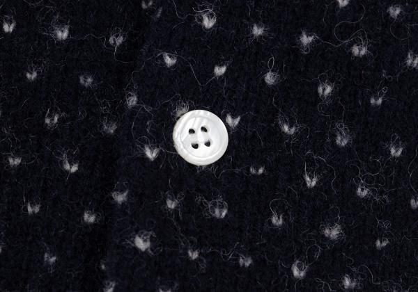 COMME des GARCONS HOMME Fair Isle Knit Shirt White Size M