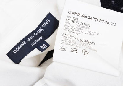 COMME des GARCONS HOMME Fair Isle Knit Shirt White Size M