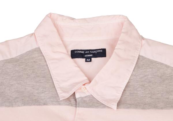 COMME des GARCONS HOMME Mixed Fabric Shirt Pink Size M