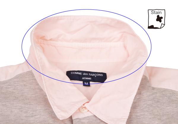 COMME des GARCONS HOMME Mixed Fabric Shirt Pink Size M