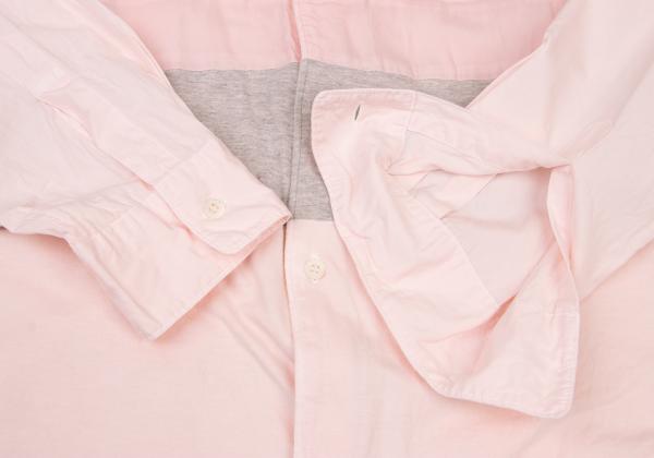 COMME des GARCONS HOMME Mixed Fabric Shirt Pink Size M