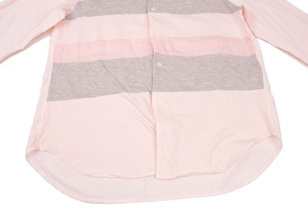 COMME des GARCONS HOMME Mixed Fabric Shirt Pink Size M