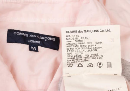 COMME des GARCONS HOMME Mixed Fabric Shirt Pink Size M