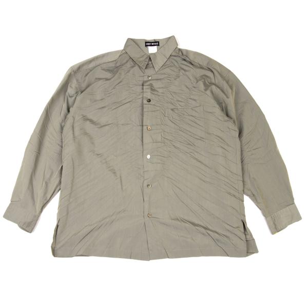 ISSEY MIYAKE MEN Poly Crinkle Shirt Khaki Size L
