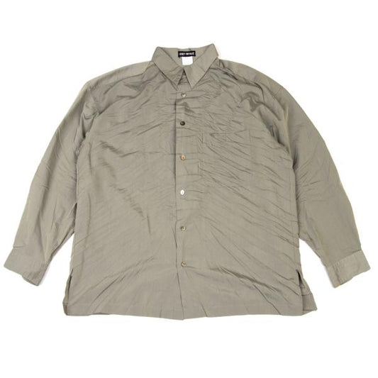 ISSEY MIYAKE MEN Poly Crinkle Shirt Khaki Size L