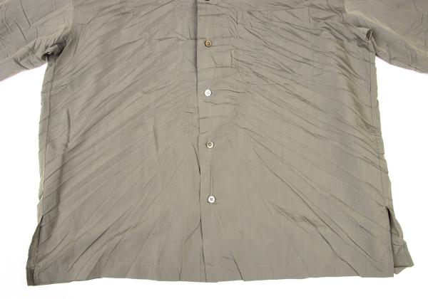 ISSEY MIYAKE MEN Poly Crinkle Shirt Khaki Size L