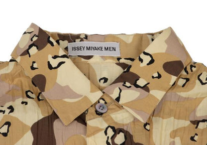 ISSEY MIYAKE MEN Poly Camo Pleated Shirt Size L