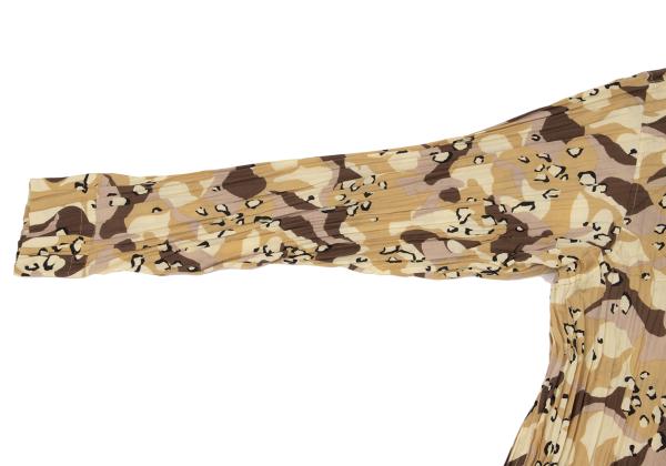 ISSEY MIYAKE MEN Poly Camo Pleated Shirt Size L