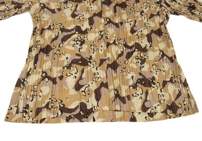ISSEY MIYAKE MEN Poly Camo Pleated Shirt Size L