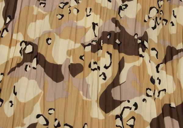 ISSEY MIYAKE MEN Poly Camo Pleated Shirt Size L