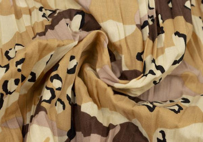 ISSEY MIYAKE MEN Poly Camo Pleated Shirt Size L