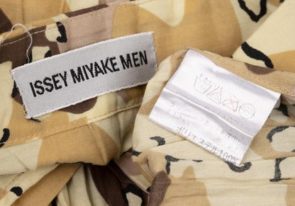 ISSEY MIYAKE MEN Poly Camo Pleated Shirt Size L