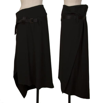 ISSEY MIYAKE Asymmetrical Belted Poly Skirt Size 2