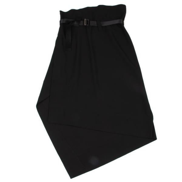 ISSEY MIYAKE Asymmetrical Belted Poly Skirt Size 2