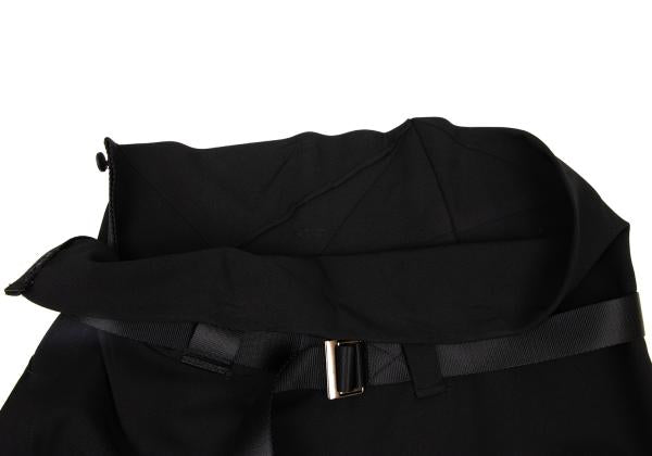 ISSEY MIYAKE Asymmetrical Belted Poly Skirt Size 2