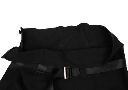 ISSEY MIYAKE Asymmetrical Belted Poly Skirt Size 2