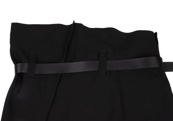 ISSEY MIYAKE Asymmetrical Belted Poly Skirt Size 2