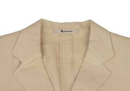 Aquascutum Linen Tailored Blazer Beige Size 11