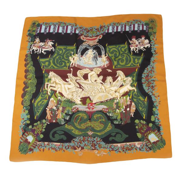 HERMES Carré 90 "King's Scarf Orange