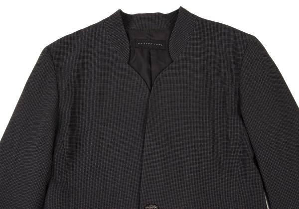 JURGEN LEHL Wool Design Weave Band Jacket Charcoal Size M