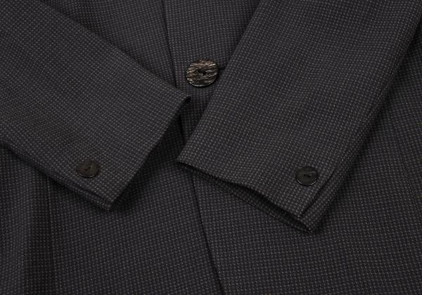JURGEN LEHL Wool Design Weave Band Jacket Charcoal Size M