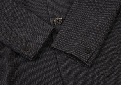 JURGEN LEHL Wool Design Weave Band Jacket Charcoal Size M