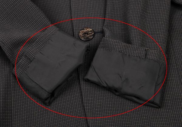 JURGEN LEHL Wool Design Weave Band Jacket Charcoal Size M