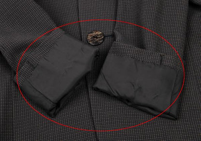 JURGEN LEHL Wool Design Weave Band Jacket Charcoal Size M