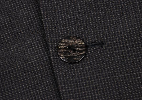 JURGEN LEHL Wool Design Weave Band Jacket Charcoal Size M