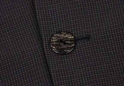 JURGEN LEHL Wool Design Weave Band Jacket Charcoal Size M