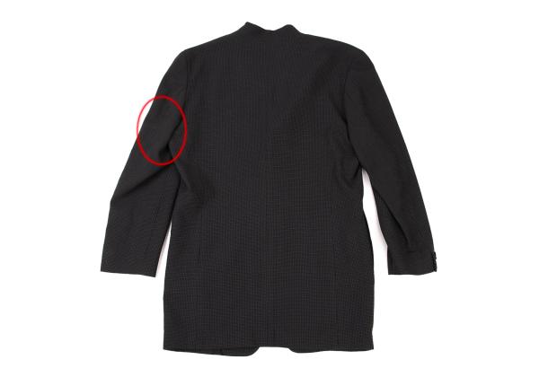 JURGEN LEHL Wool Design Weave Band Jacket Charcoal Size M