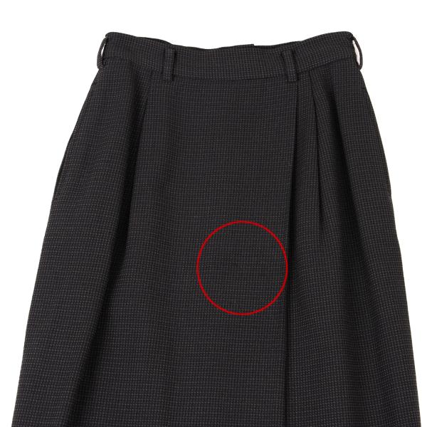 JURGEN LEHL Wool Design Weave Tuck Midi Skirt Gray Size M