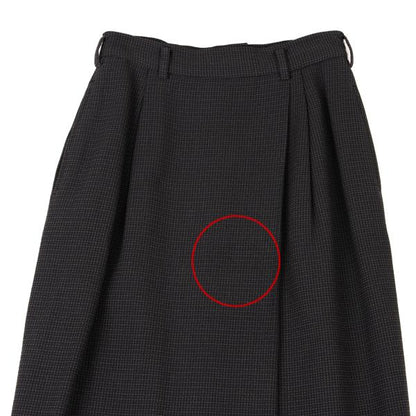 JURGEN LEHL Wool Design Weave Tuck Midi Skirt Gray Size M