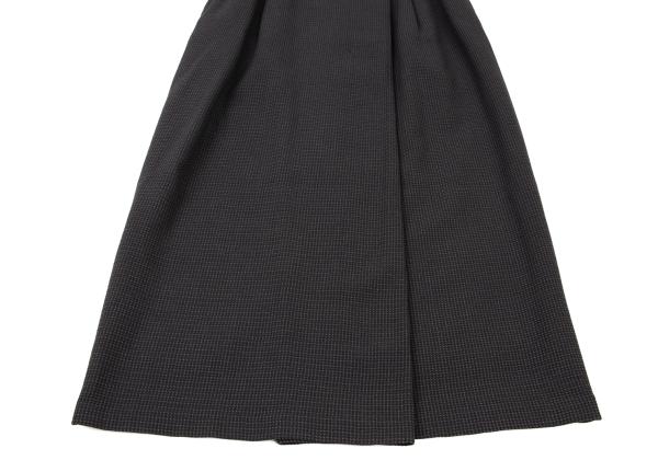 JURGEN LEHL Wool Design Weave Tuck Midi Skirt Gray Size M