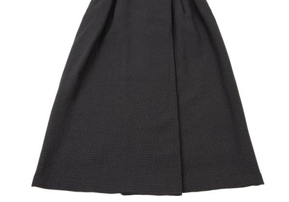 JURGEN LEHL Wool Design Weave Tuck Midi Skirt Gray Size M