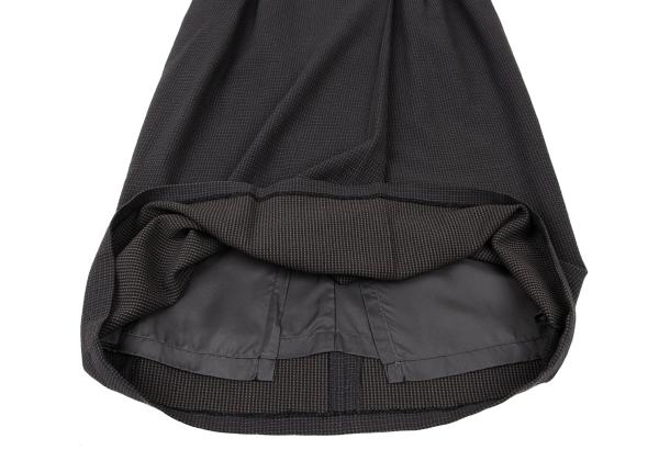 JURGEN LEHL Wool Design Weave Tuck Midi Skirt Gray Size M