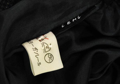 JURGEN LEHL Wool Design Weave Tuck Midi Skirt Gray Size M