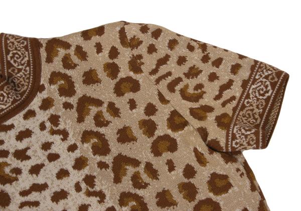 Mademoiselle Dior Wool Leopard Jacquard Sweater Brown Size M