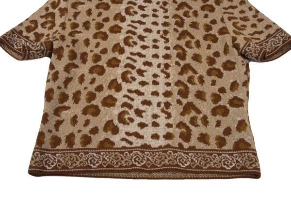 Mademoiselle Dior Wool Leopard Jacquard Sweater Brown Size M