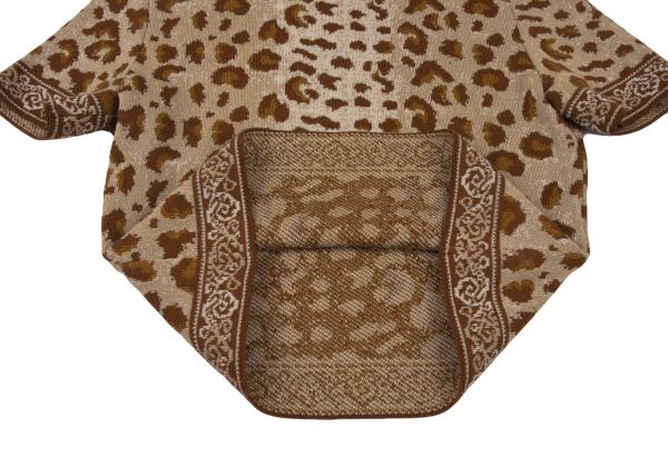 Mademoiselle Dior Wool Leopard Jacquard Sweater Brown Size M