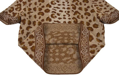 Mademoiselle Dior Wool Leopard Jacquard Sweater Brown Size M