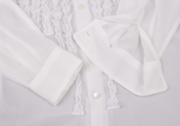 COMME des GARCONS HOMME PLUS Off-White Sheer Shirt Size S