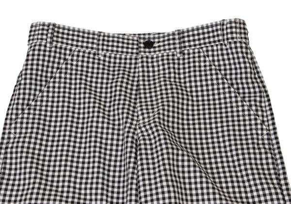 BLACK COMME des GARCONS Poly Gingham Black White Pants Size M