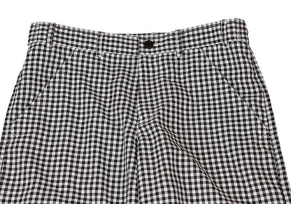 BLACK COMME des GARCONS Poly Gingham Black White Pants Size M